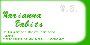marianna babits business card